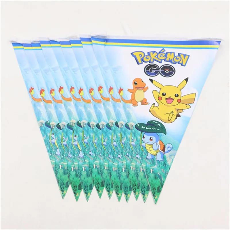95 шт./лот Pokemon Go тема "детские свитеры с принтом" Пикачу ", украшение на день рождения, вечеринку поставки подходит для 10 человек набор одноразовой посуды