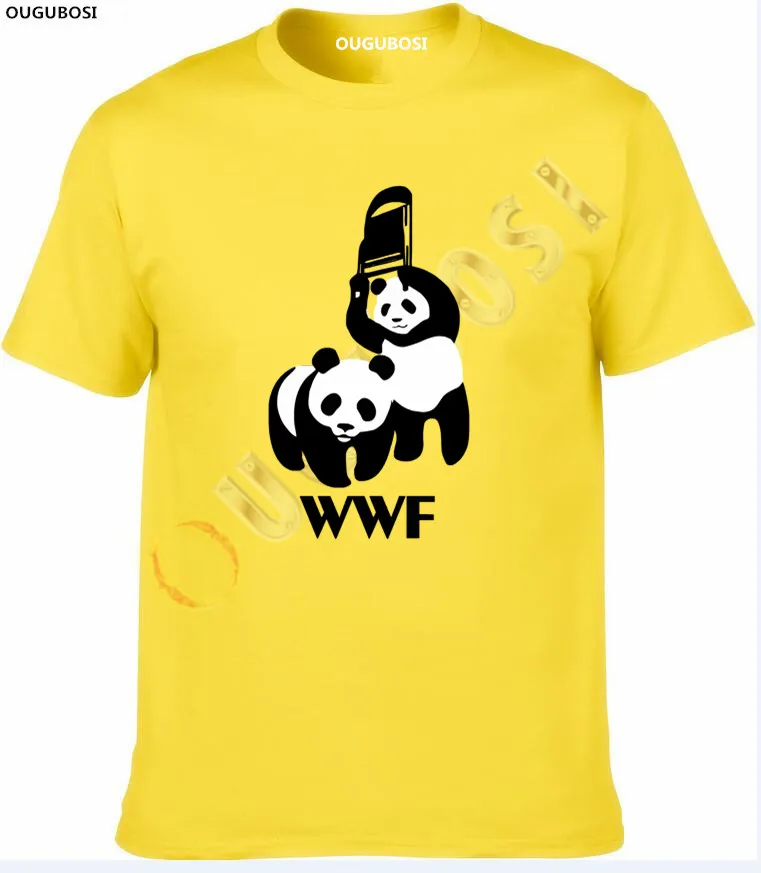 Смешные панды Медведь банкси сумо Борьба футболка черный/белый | Мужская одежда