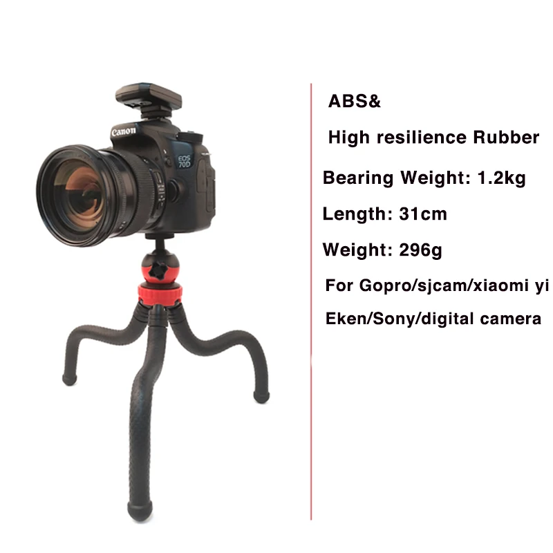 Tekcam действие Камера аксессуары Портативный мини-штатив для экшн-Камеры Gopro hero 7/5/6 hero Session SJCAM SJ4000 SJ5000 SJ6 SJ7 SJ8