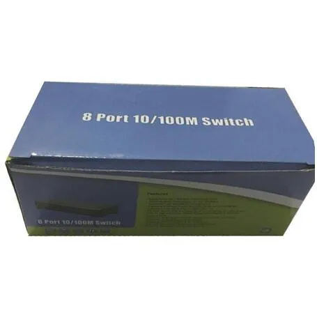 10/100 Мбит/с RJ45 8 портов быстрый коммутатор для сети Ethernet концентратор локальной