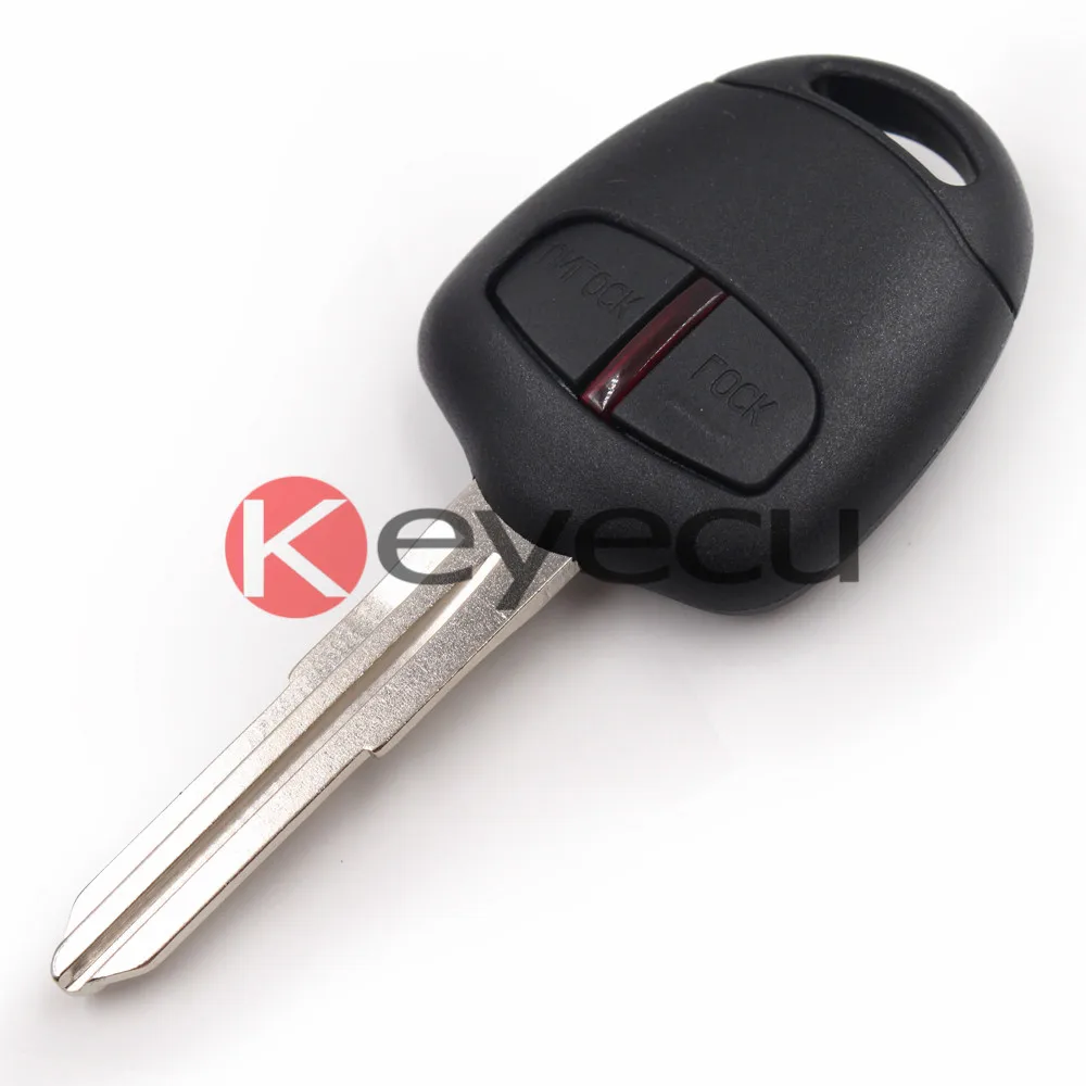 Keyecu Uncut Remote Key Fob 2 Button 433MHz for Mitsubishi Outlander L200 Shogun Lancer Right Keyway | Автомобили и мотоциклы