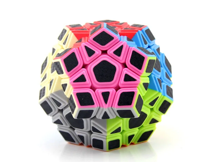 TXTWHY углеродного волокна Megaminx Скорость Куб 3x3x3 Dodecahedron Головоломка Куб игрушки для детей Прямая