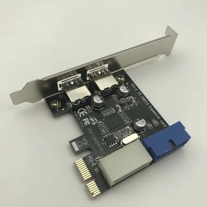 USB 3.0 PCI E Плата расширения 5 Гбит/с внешний 2 портовый 3 0 концентратор внутренний 19