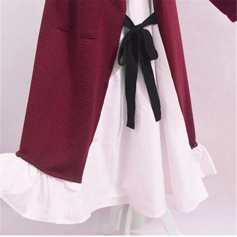 Платье большого размера осень 2019 новое платье свободные милые длинные платья для