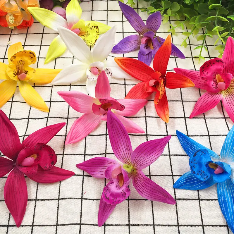 Цветок орхидеи из искусственного шелка 10 шт./7 5 см|artificial flowers|diy wreathmoth orchid |