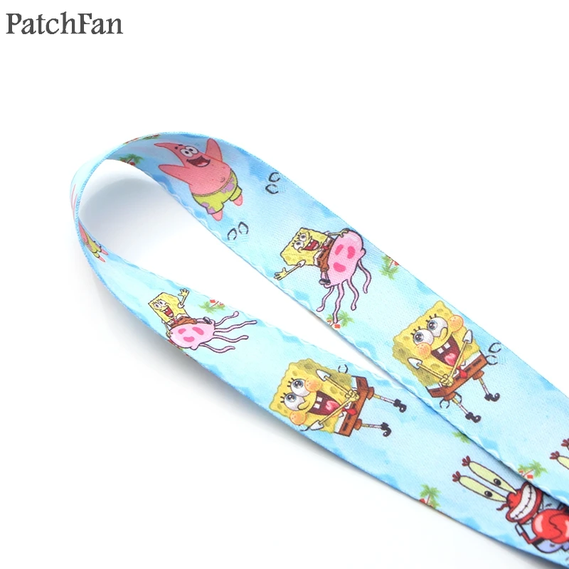 Patchfan Патрик Стар Мультяшные шнурки шеи ремешки для телефонов, ключей Сумки камеры держатели идентификационных карт брелок лямки ленты A1873