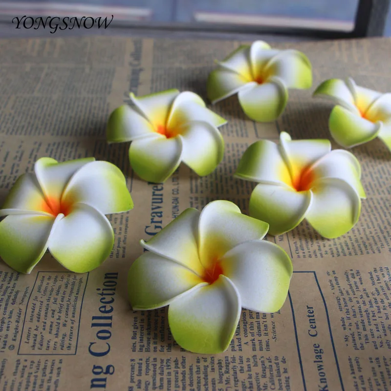 20 шт./лот Плюмерия PE Foam Frangipani искусственный цветок головной убор для дома и сада