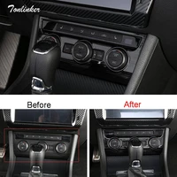 tonlinker cover stickers for skoda superb 2016 18 car styling 1 pcs stainless steel air conditioner knob position cover stickers