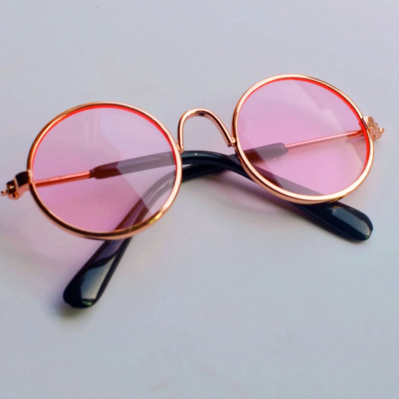 pink Очки для домашних животных многоцветный собака кошка креативный тренд игрушки солнцезащитные очки перчаточные куклы персонализированное украшение бытовые товары для домашних животных - Цвет: pink