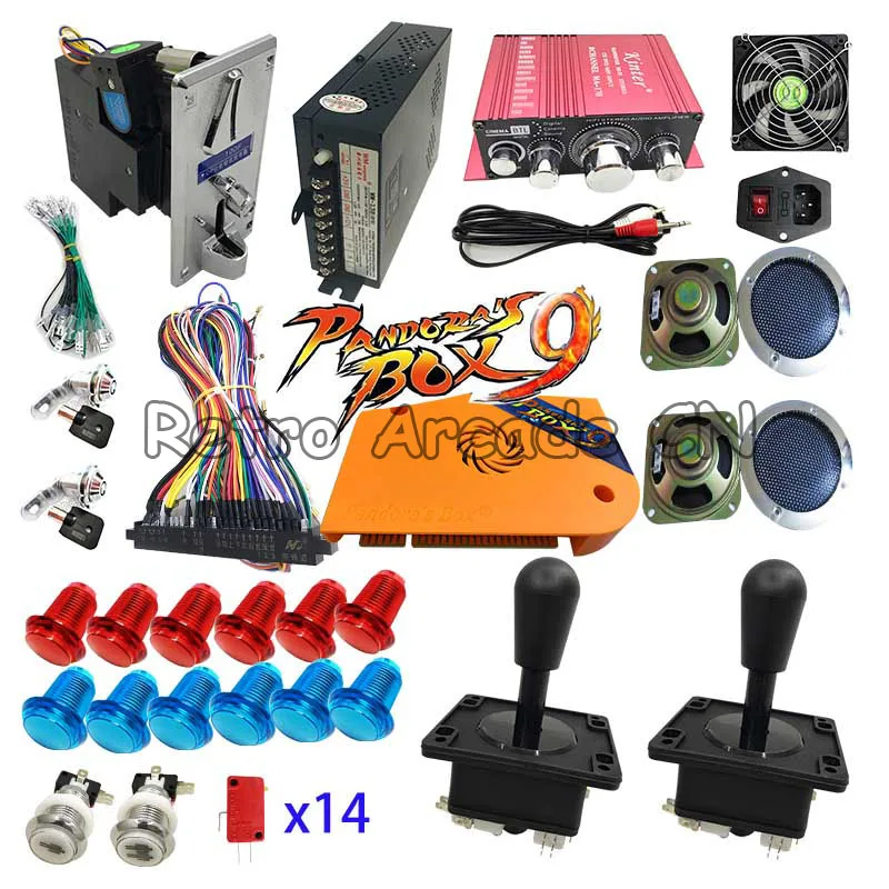 Новейший DIY с коробкой Pandora 9 PCB 1500 В 1 светодиодный материнская плата кнопка zippy