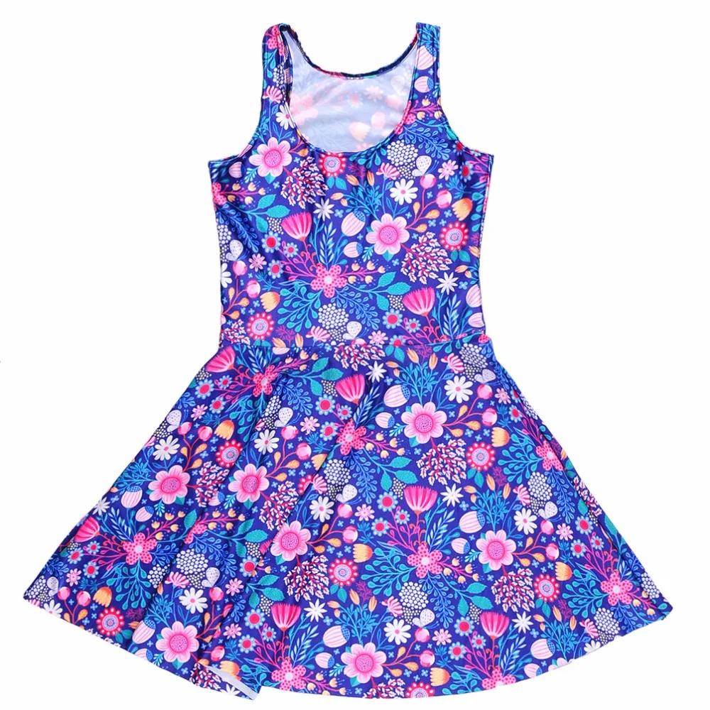 Модное Трендовое Стильное женское платье с цифровым принтом яркое цветочное