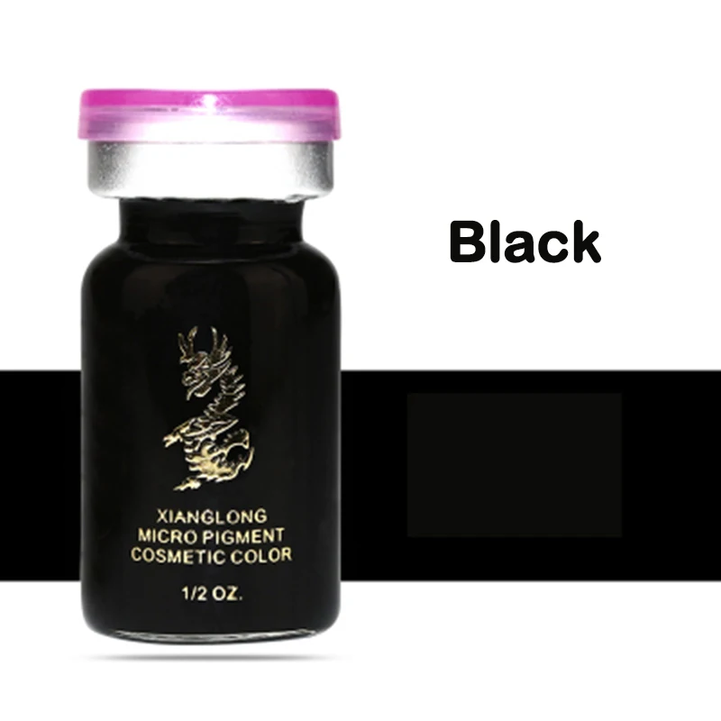 Black 3 шт./компл. 23 Цвета татуировки чернил для татуажа, пигмент для мануального татуажа бровей подводка для глаз бровей Перманентный макияж микропигментации чернил для татуажа - Цвет: Black