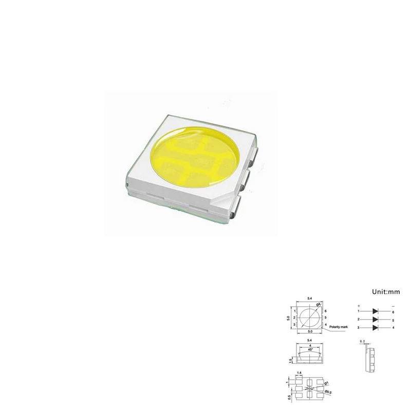 100 шт. SMD 5050 светодиодные Белые Светодиоды высокой яркости диоды Azul Luz LED