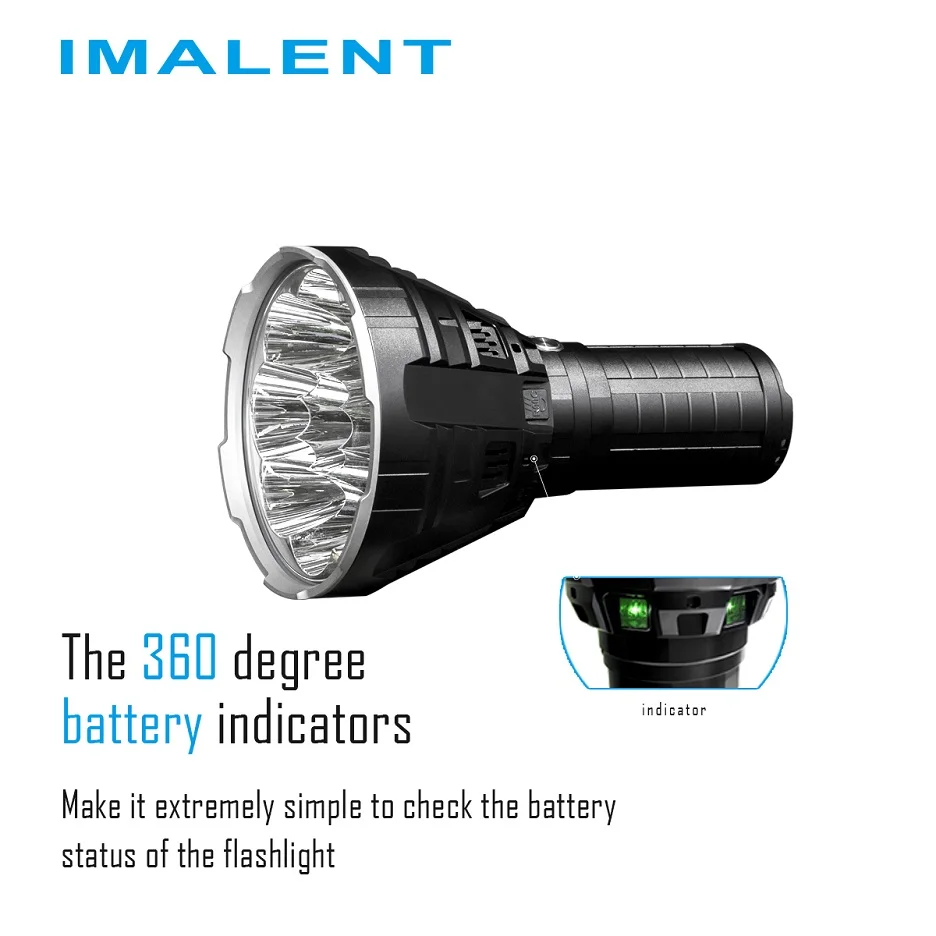IMALENT R90C светодиодный светильник-вспышка CREE XHP35 HI светодиодный фонарь 20000 люменов 1679 метров, светильник-вспышка с батареей для наружного поиска
