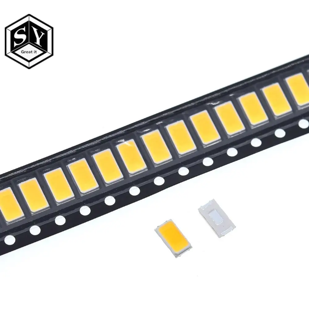 100 шт. 5730 SMD СВЕТОДИОДНЫЙ CW-WW 5630 белый теплый 5 7*3 0 мм 40-60lm 150мА диод Вт | Электронные