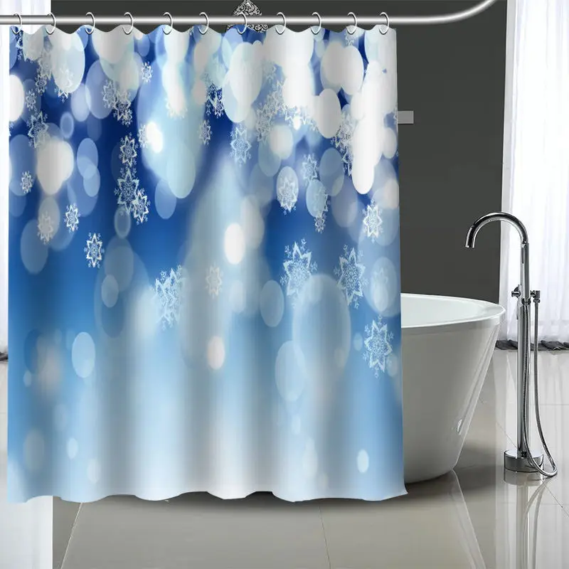 

Custom Christmas element Shower Curtain Polyester Bathroom Waterproof With Plastic Hooks Shower Curtain More Size