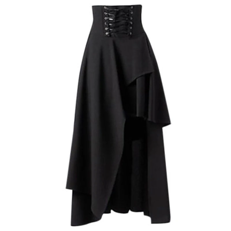 Викторианские женские платья юбки Асимметричная юбка длинный костюм вечерние на