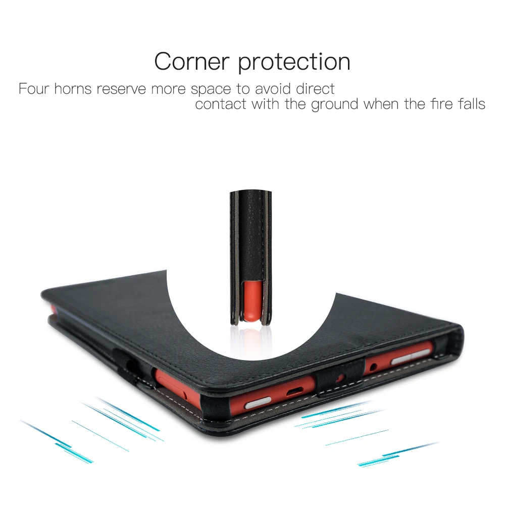 Твердый чехол из искусственной кожи для Amazon Fire 7 Smart Cover Auto Sleep Wake складные чехлы с подставкой и принтом для Fire 7 Tablet(7th Gen, Release
