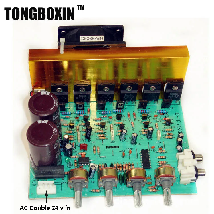 

240w high power New Update Double AC 24V In 2.1 3 Channel Bass Stereo Amplifier Board High Power Digital Subwoofer Free Shipping