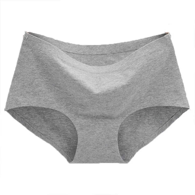 

2019 Women Underwear Plus Size Solid Lingerie Sexy Seamless Soft Briefs Underwear Panties Underpants Cotton Comfortable Briefs