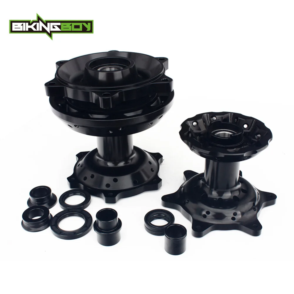 Black BIKINGBOY для Suzuki DRZ400SM 2005- DRZ 400 2000-2004 DRZ400S 2000- DRZ400E 2000-2007 передние задние колеса комплекты ступиц - Цвет: Black