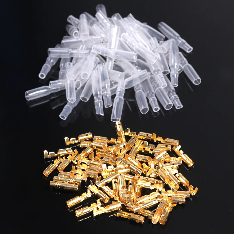 120Pcs 3.5mm Brass Bullet Connectors Male & Female Terminals Set with Insulated Cover Kit for Car Motorcycle Ship | Обустройство