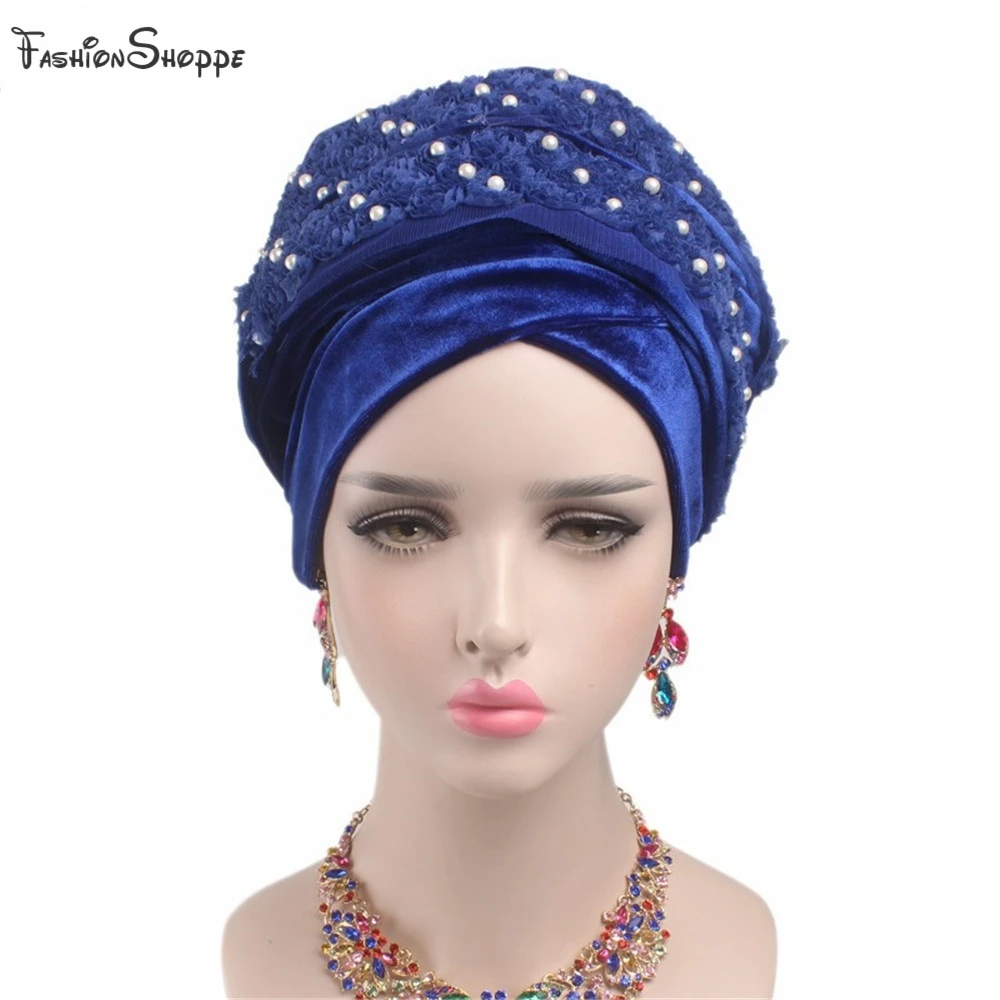 2019 Новый мусульманский шарф с длинным хвостом головной убор Женский бархатный