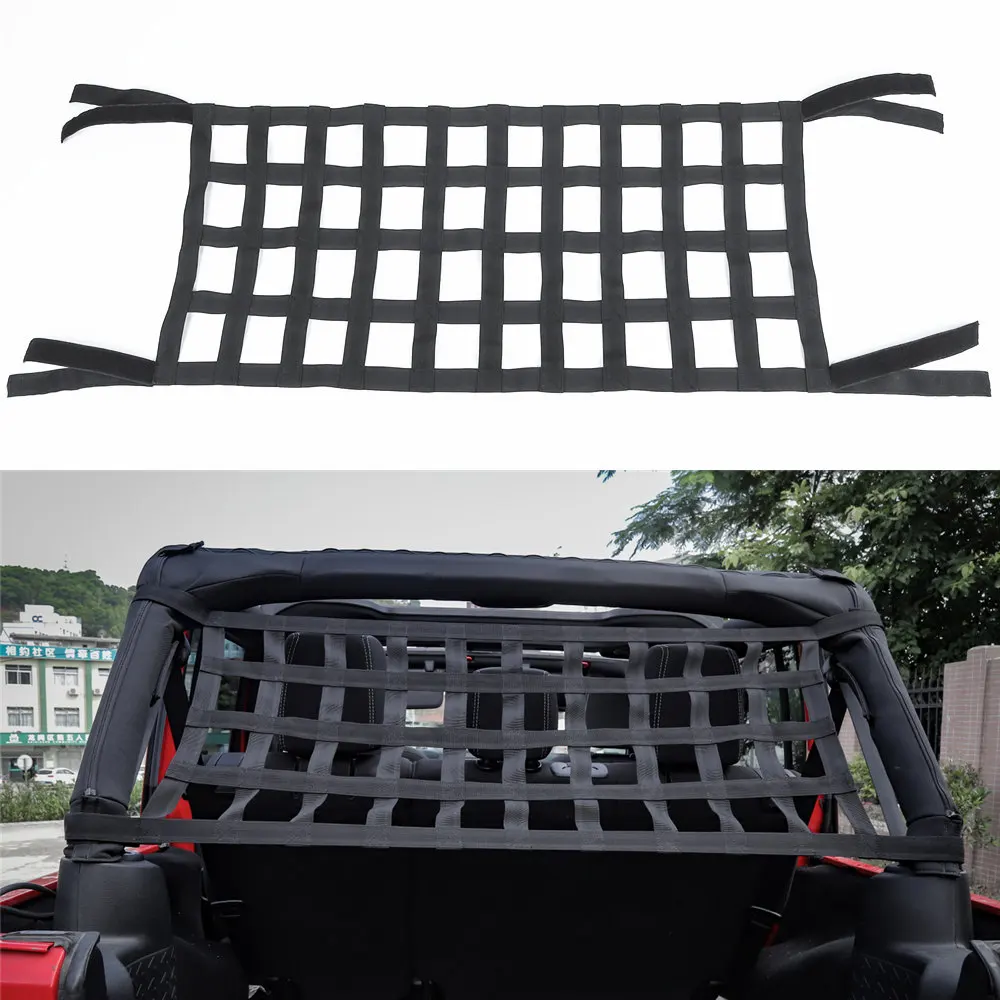 Сетка для хранения верхней крыши автомобиля сетка груза Jeep Wrangler JK YJ TJ JKU JL JT 1987 2018