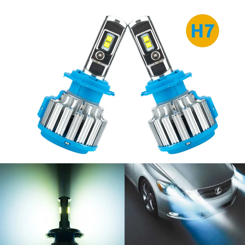 1 комплект LED H7 70W 7000lm 6000K белая Автомобильная фара лампа противотуманная