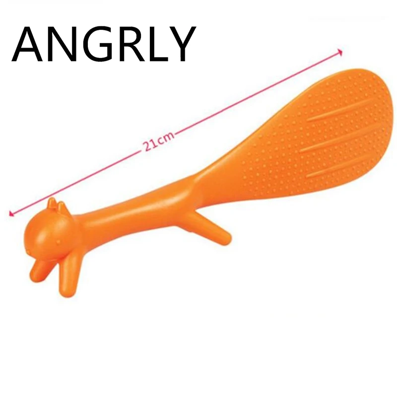 ANGRLY прибытие антипригарные рисовые Мультяшные кухонные ложки милая белка ложка