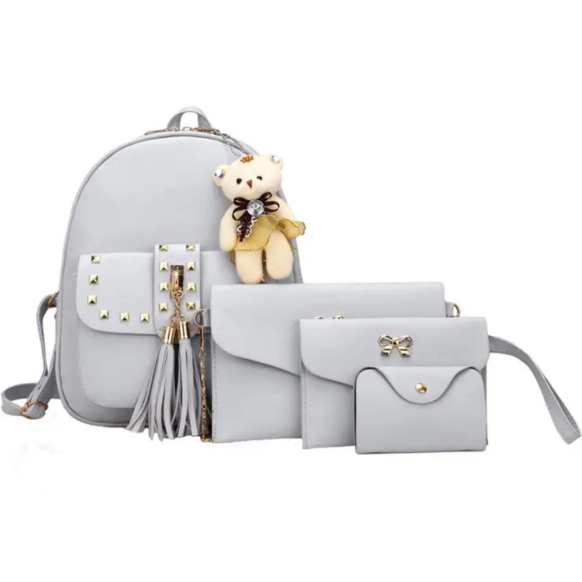 Женский рюкзак MOLAVE на молнии с кисточками 4 комплекта|tassel backpack|backpack qualityquality backpacks |