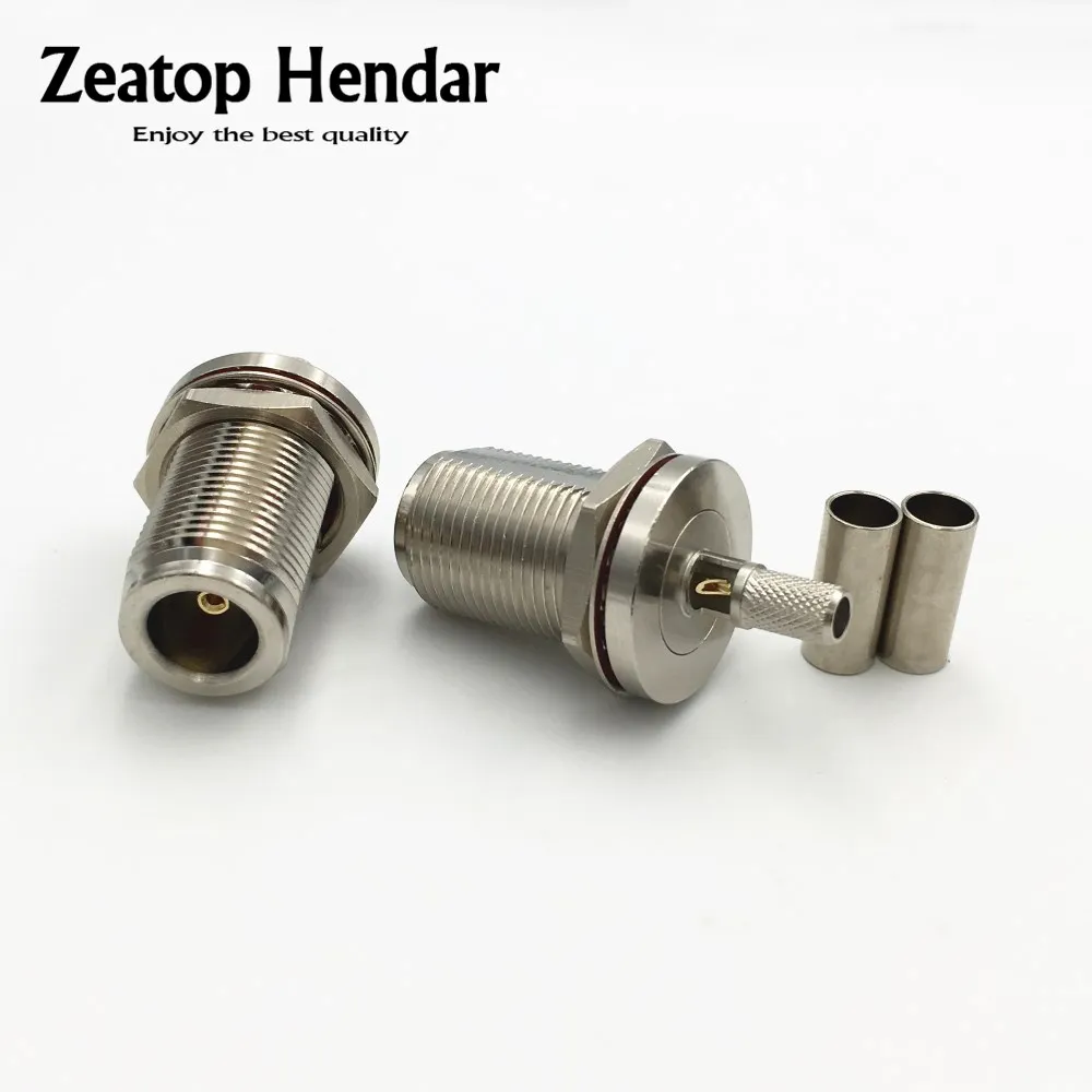 10 шт. латунь N Женский штекер водонепроницаемый с окном легкий припой обжимной