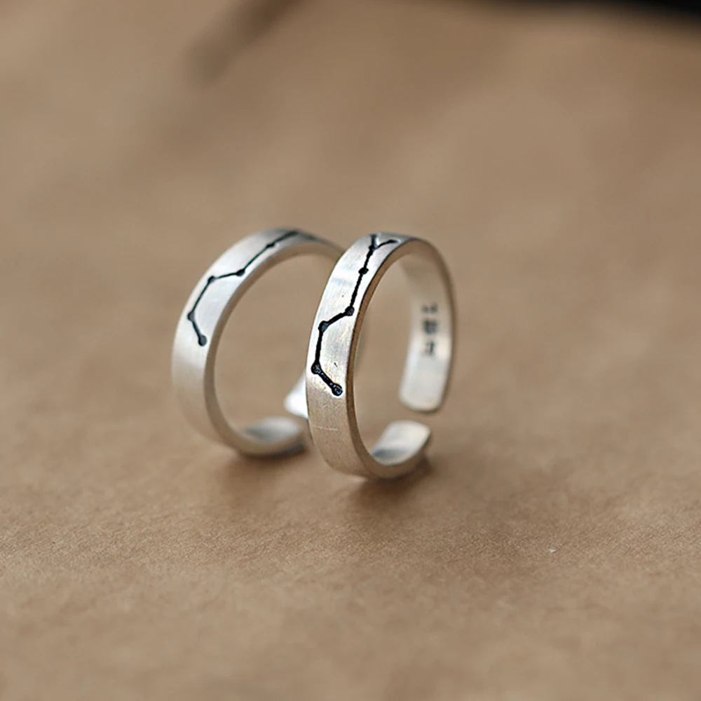 925 Серебряное кольцо Созвездие Ювелирные изделия Anillos Винтаж обмотки Шарм минимализм подарок маме на день рождения Haut Femme кольца для женщин