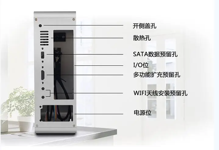 HTPC мини ITX чехол USB3.0 3,5 корпус для жесткого диска поддержка алюминиевое шасси, CEMO 9000