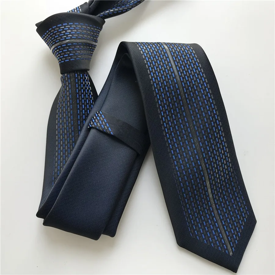 Classic Designer Men Skinny Slim Tie Fashion Party Wedding Necktie Blue with Silver Vertical Stripes | Аксессуары для одежды