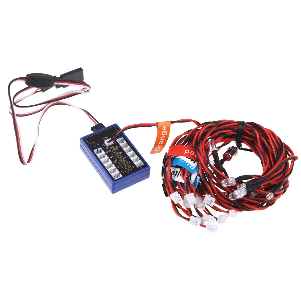 12 Ultra LED Flashing Bright Light Strobe Lamps Kit System for 1/10 1/8 RC Drift HSP CC01 4WD Axial SCX10 Car Truck | Игрушки и хобби