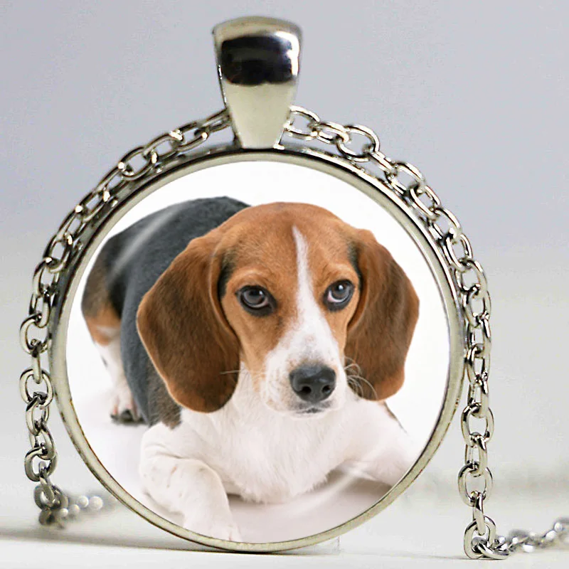 Ожерелье Мопс украшения для собак стеклянный кулон в виде купола чокер с милым