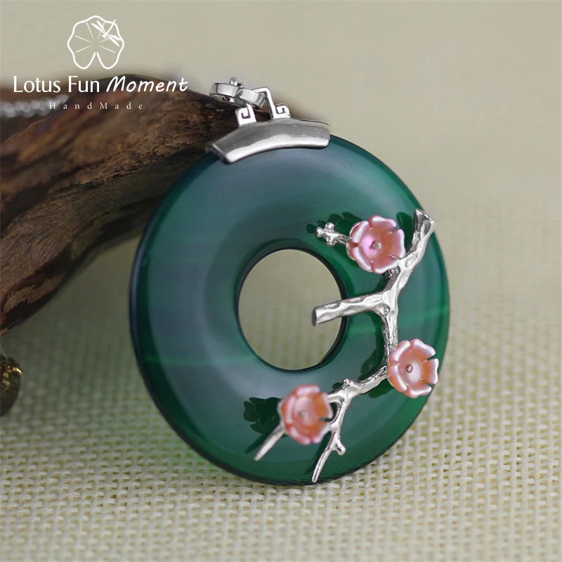 Lotus Fun Moment реального 925 пробы серебро Модные украшения основа сливы цветок Дизайн
