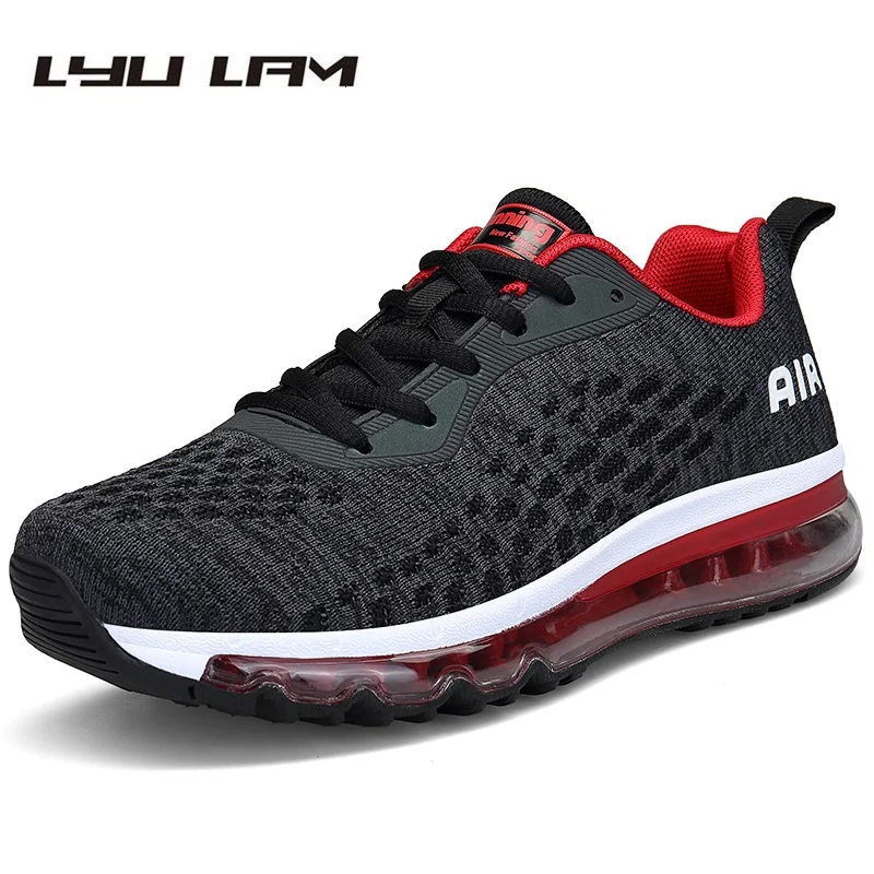 Luminous Air Sole Men Casual Sneakers Shoes Mesh Summer Autumn Light Breathable Lace Up Male Gold Walk Plus size 39-46 Обувь