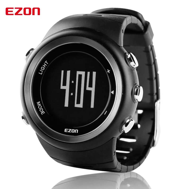 Мужские спортивные цифровые часы EZON T023 для бега электронные наручные с шагомером