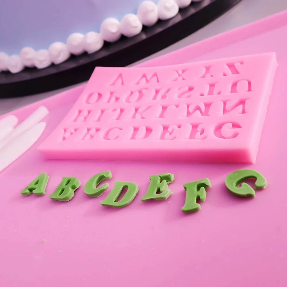 Лучший DIY силиконовые письмо пресс форма для торта коврик Fondant (сахарная)