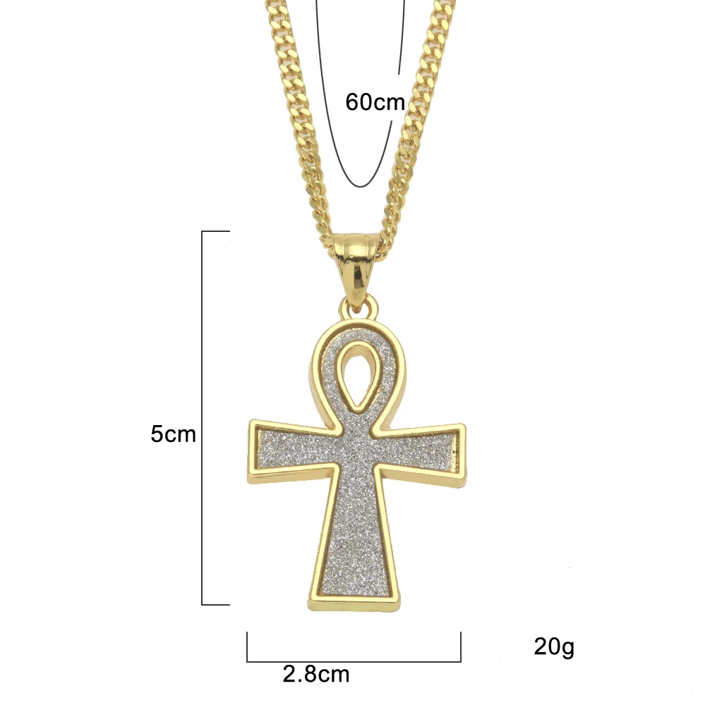 Uwin Египетский Анкх винтажная подвеска с крестом кулон ожерелье набор Bling