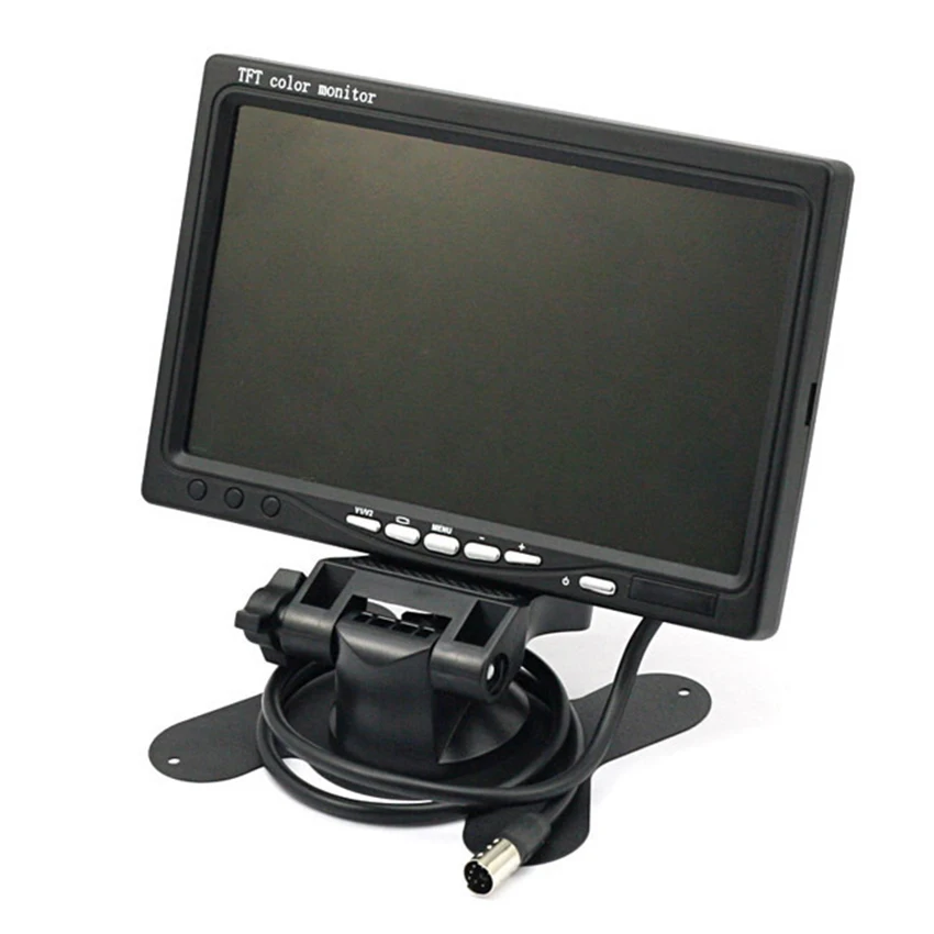 Цветной автомобильный монитор 7 &quotTFT LCD 2 видео вход подголовник DVD