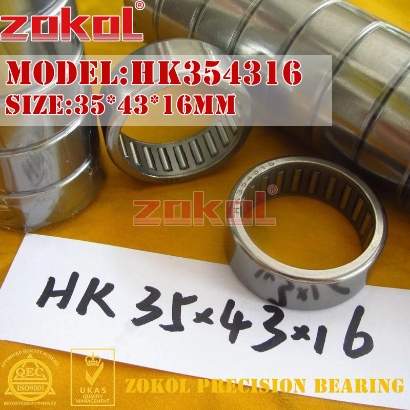 ZOKOL подшипник HK354316 игольчатый роликовый 35*43*16 мм| |