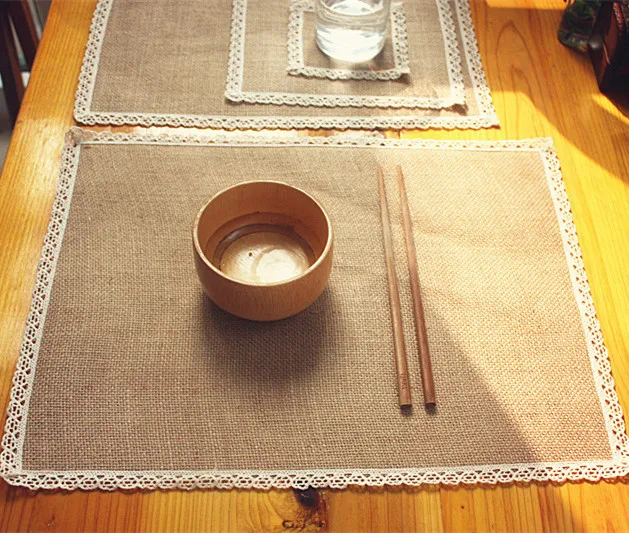 Коврик для столовой посуды из натурального хлопка! Квадратный коврик хлопкового