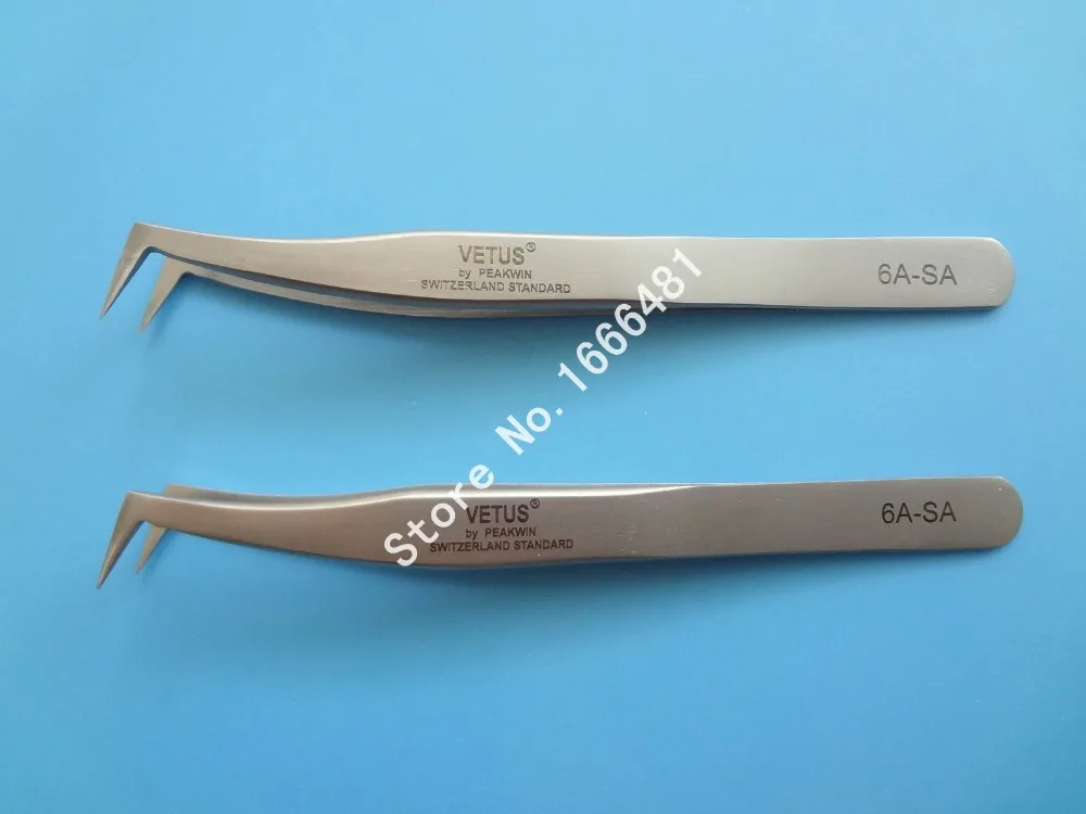 

5pcs Eyelash Extension Tweezers VETUS 6A-SA Especially for 3D 6D Volume Lashes