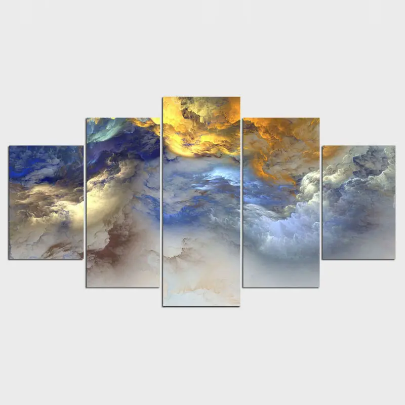 5 панелей современные картины на холсте абстрактные цвета рисование группы