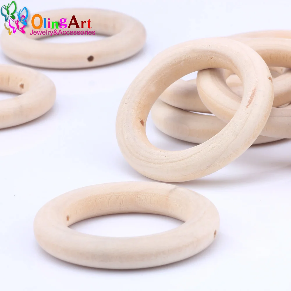 Кольцо OlingArt из натурального дерева 40 мм 8 шт./лот|diy craft|natural wood ringswooden circle |