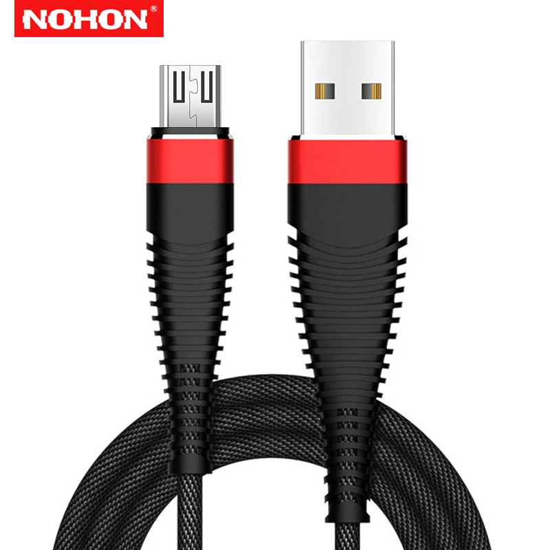 Кабель для передачи данных NOHON 3m Micro USB Redmi 5 Plus 6 6A Note 4X 5A Samsung S6 S7 Edge LG G3 провод