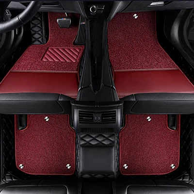 black wine red Изготовленным на заказ логосом автомобильные коврики для haval h9 h2 H3 H1 H7 H8 H4 H6 H5 M6 H2S H6 купе автомобильные коврики - Название цвета: black wine red